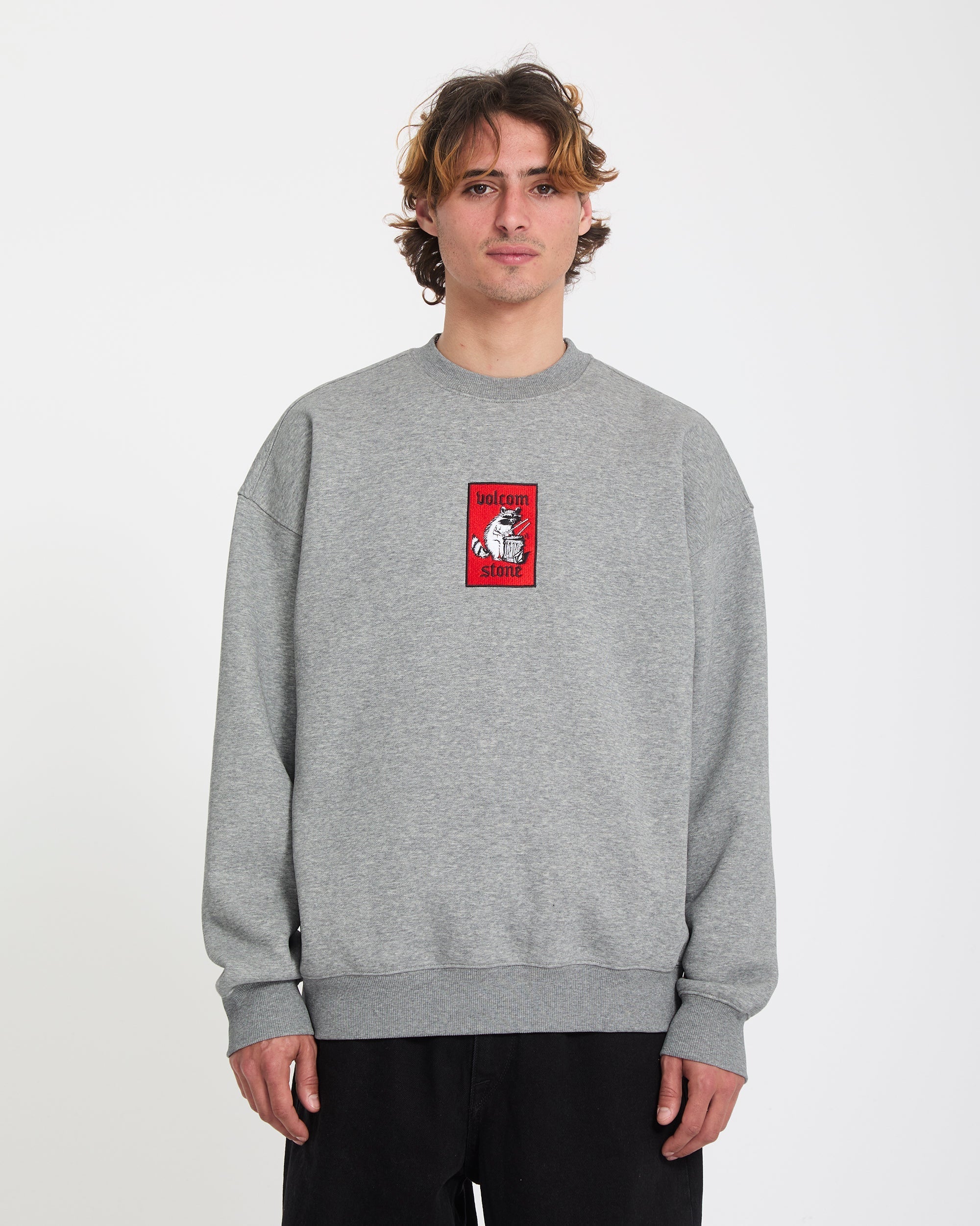 Rockout Sweatshirt - Heather Grey - Men - Volcom UK – Volcom