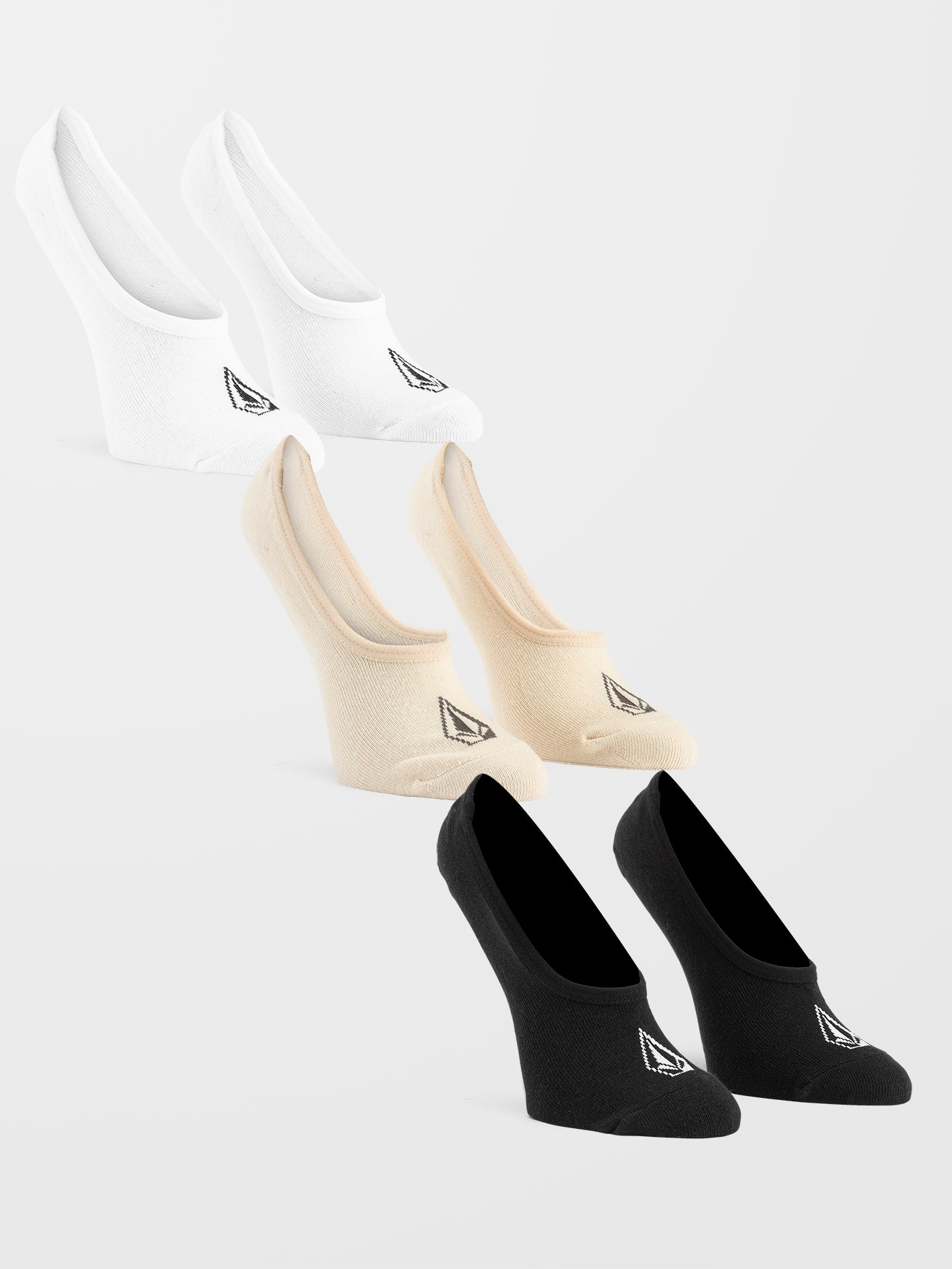 Stones No Show Socks (3 Pack) Multi Women Volcom UK