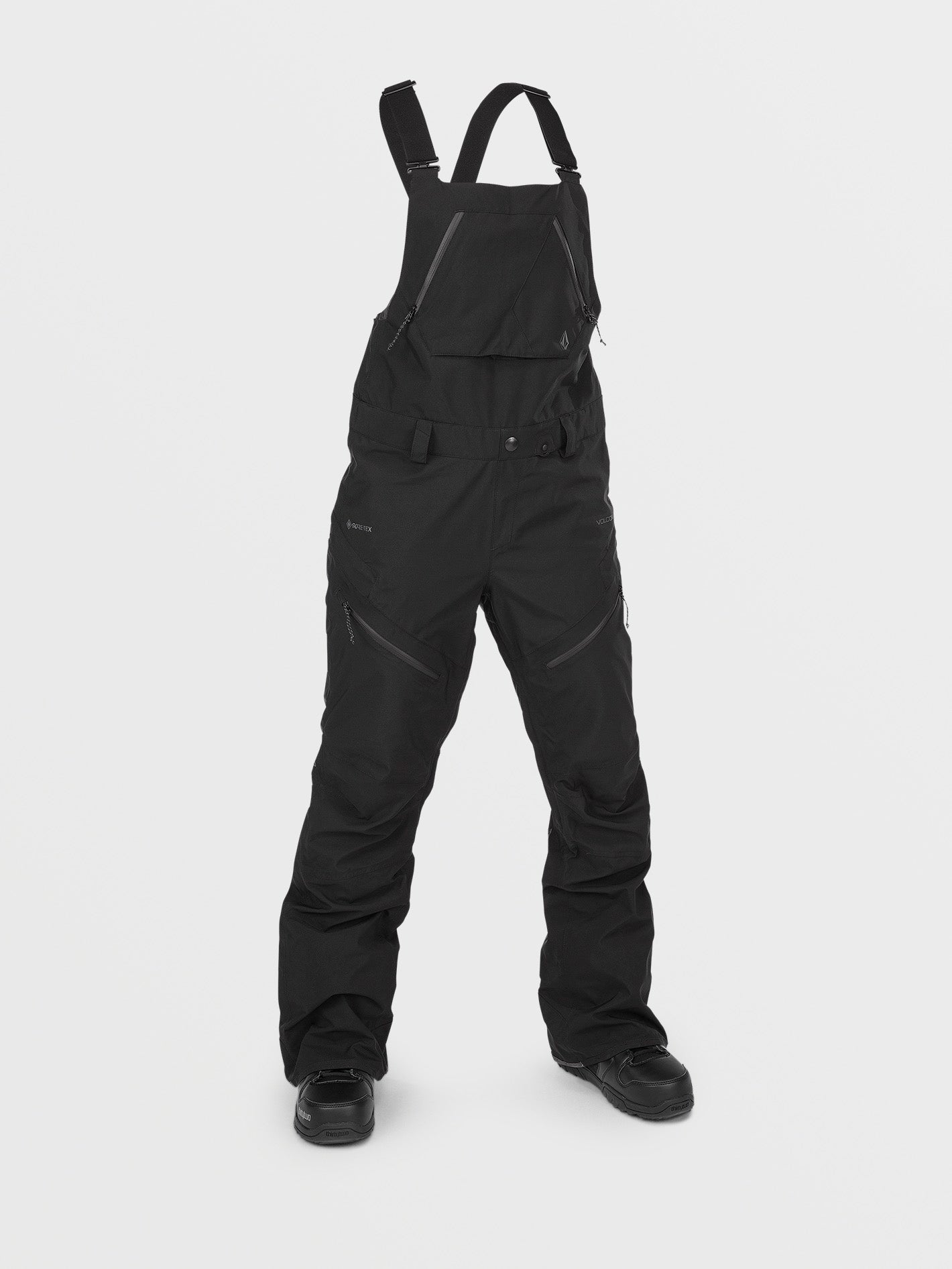 ボルコム　ELM STRETCH GORE- TEX BIB OVERALL M Elm Stretch Gore-Tex Bib Overall - BLACK - Women - Volcom UK
