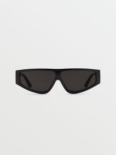 Vinyl Glaze Gloss Black Sunglasses (Gray Lens) - BLACK