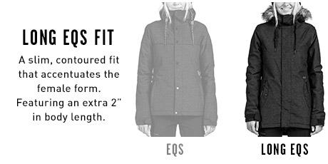 Womens Snow Jacket Long EQS Fits