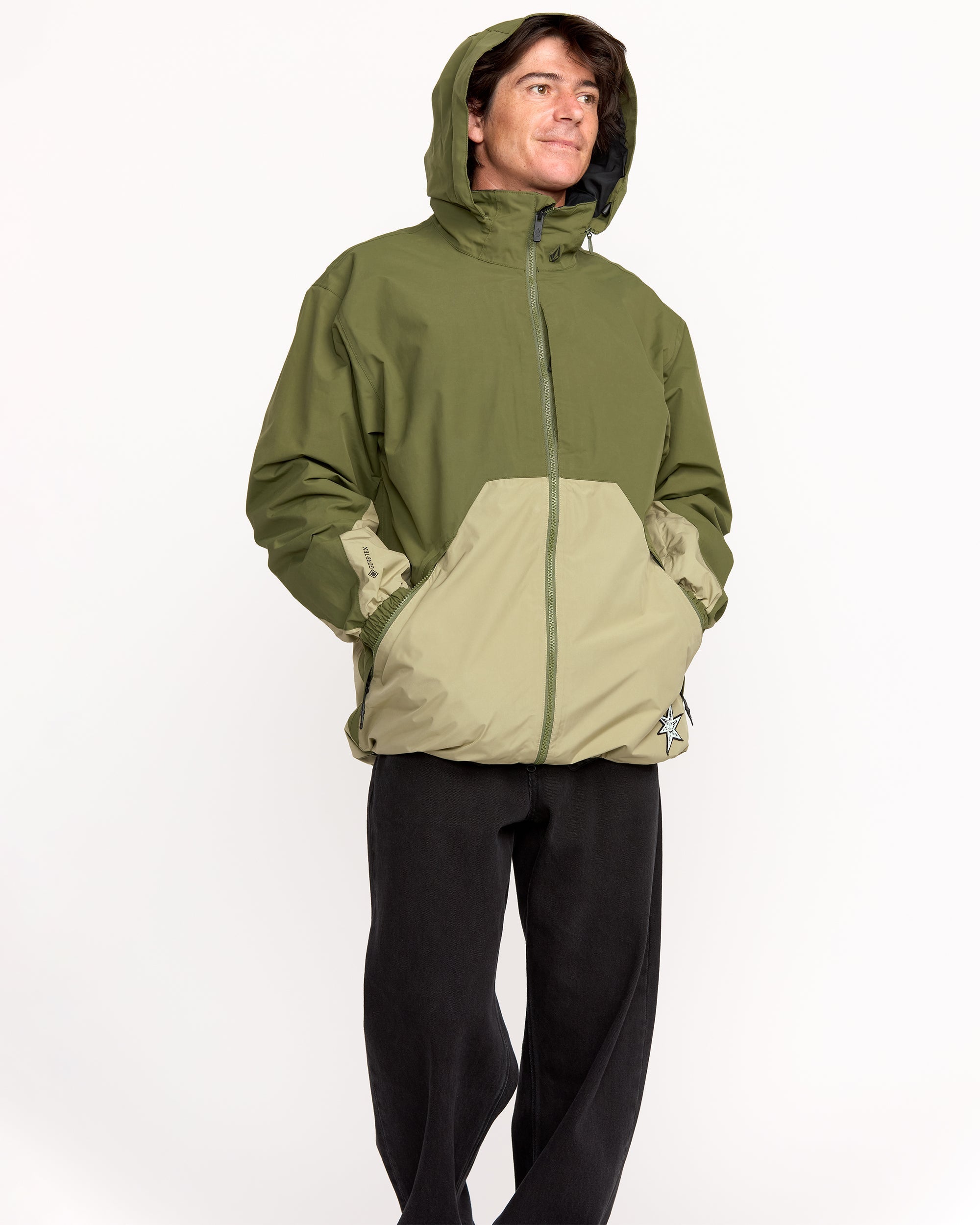 Longo Gore-Tex Jacket - Dark Olive - Men - Volcom UK – Volcom