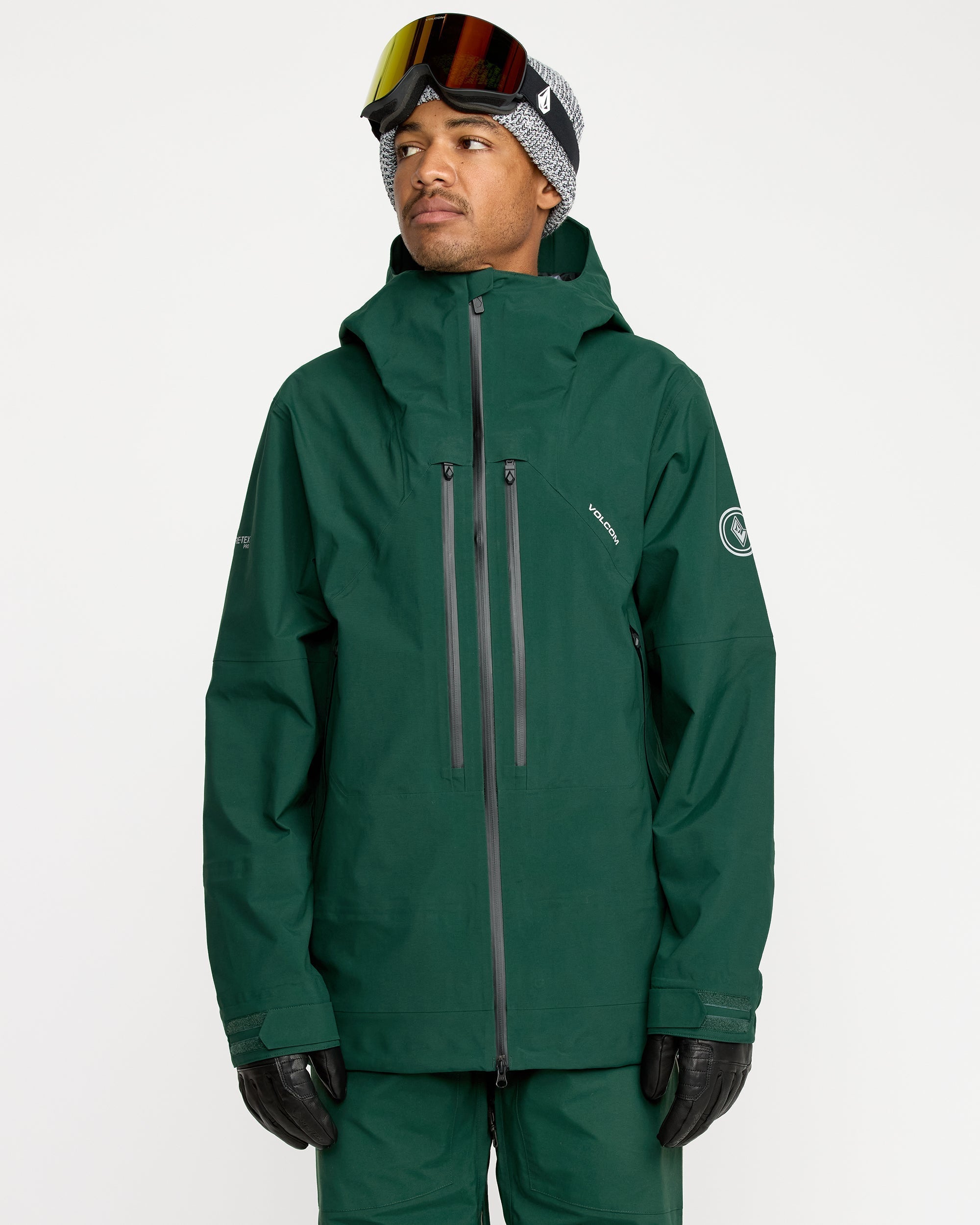 Anyox Guide Gore-tex Pro Shell Jacket - Black Green - Men - Volcom