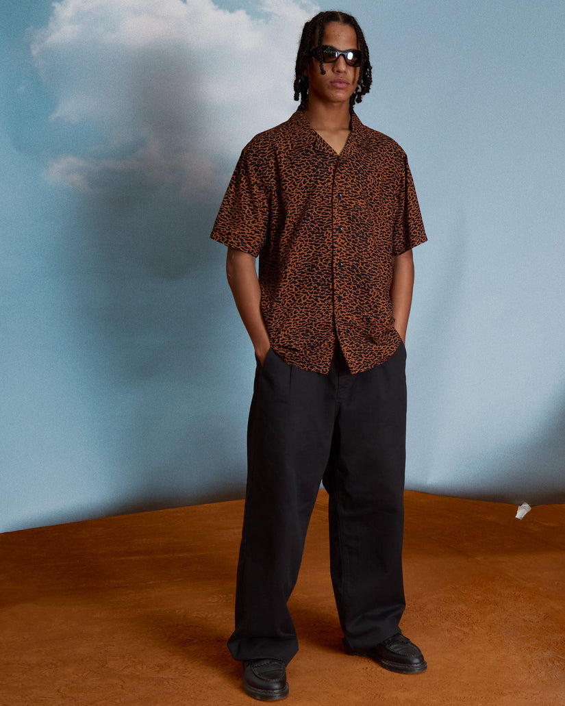 Utopias Print Shirt - Brown Horn
