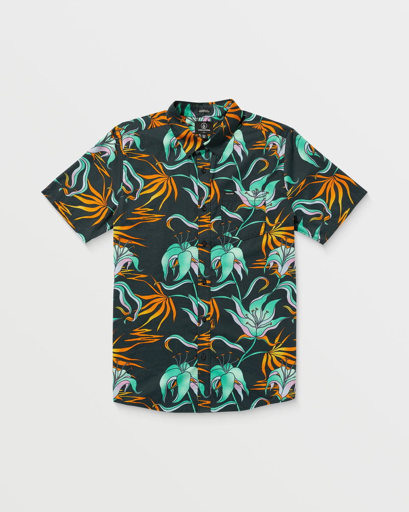 Brainmelter Floral Shirt - Black Green