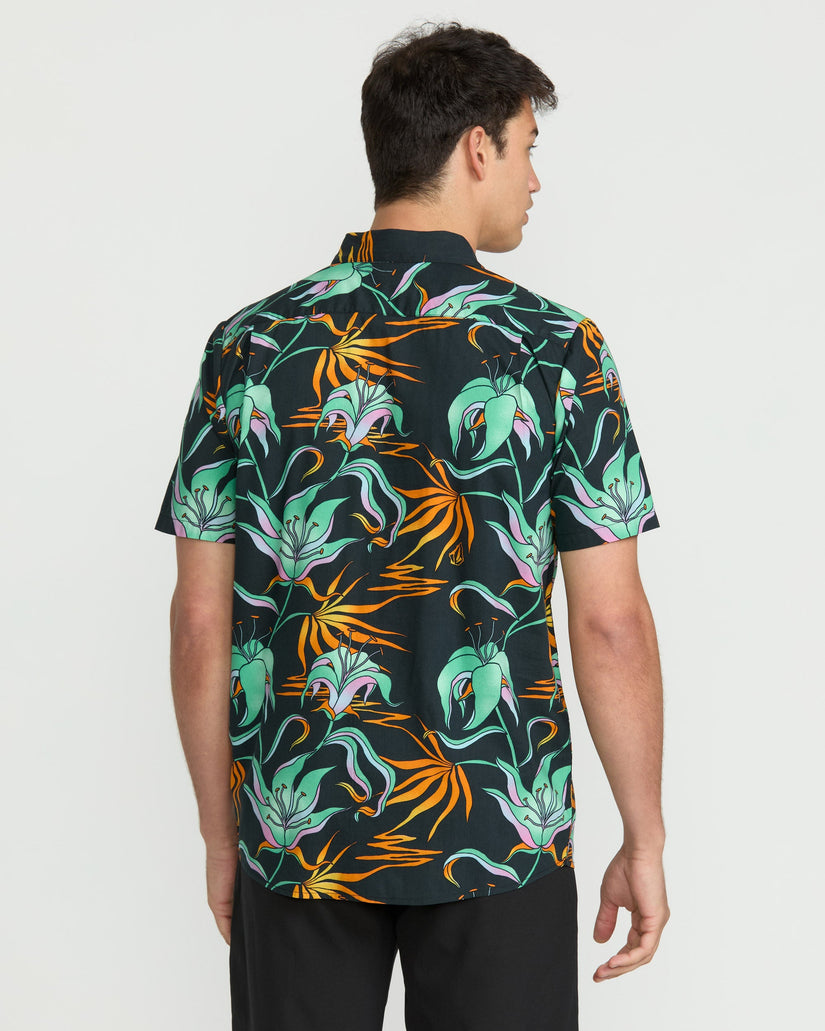 Brainmelter Floral Shirt - Black Green