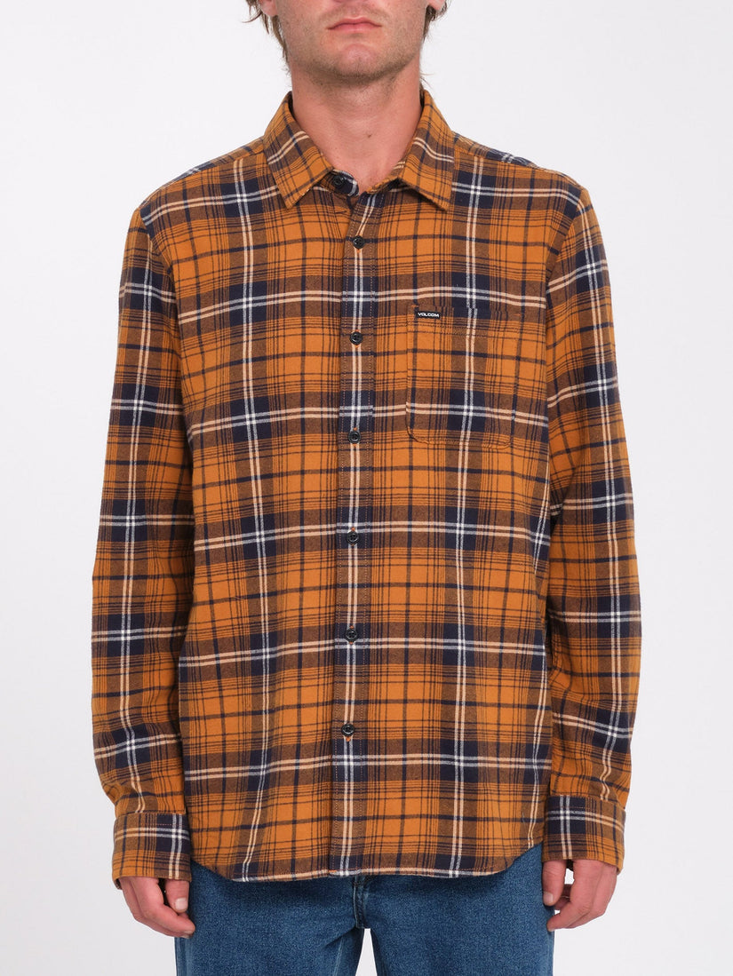 Caden Plaid Shirt - Chestnut Brown