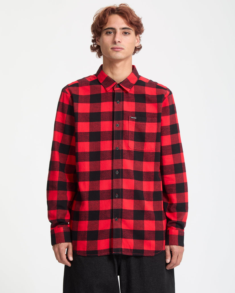 Caden Plaid Shirt - Lifeguard Red