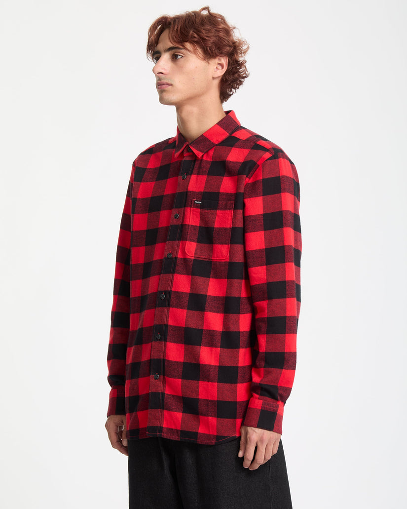 Caden Plaid Shirt - Lifeguard Red