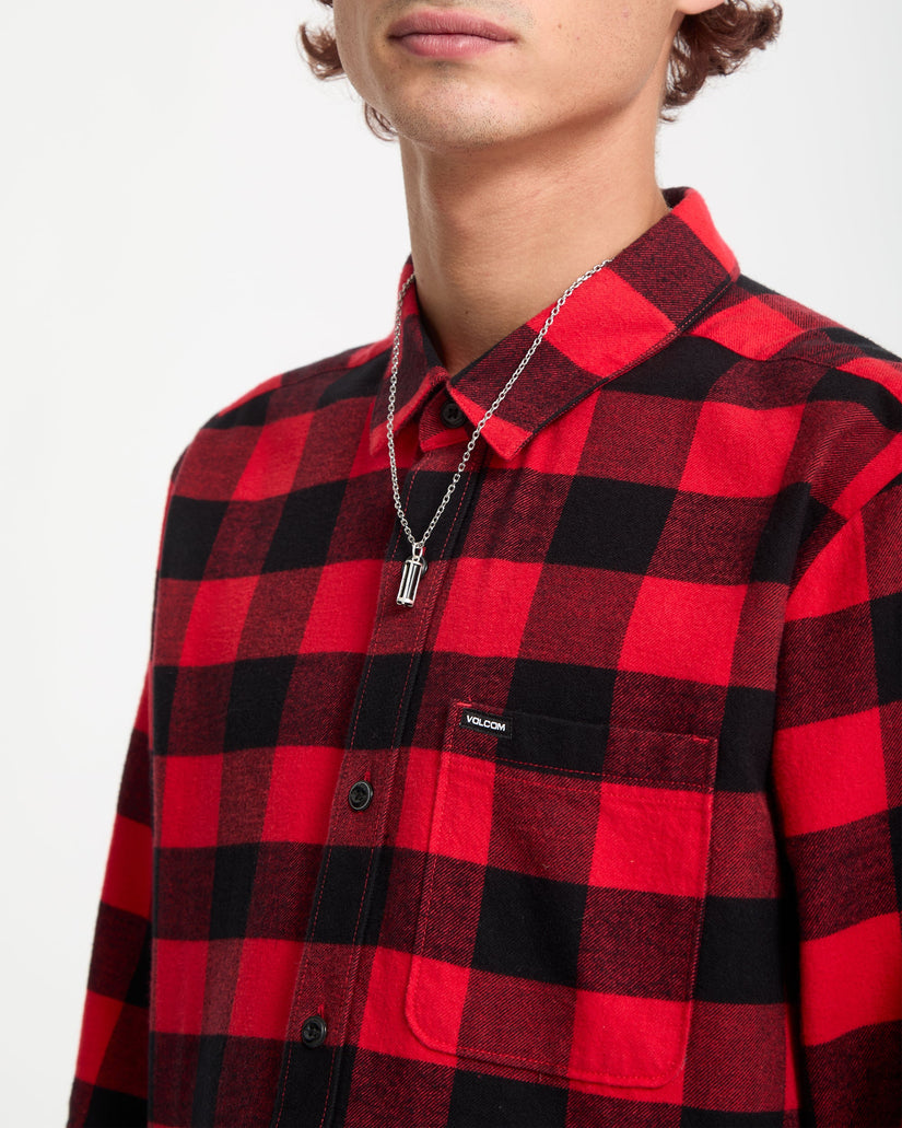 Caden Plaid Shirt - Lifeguard Red