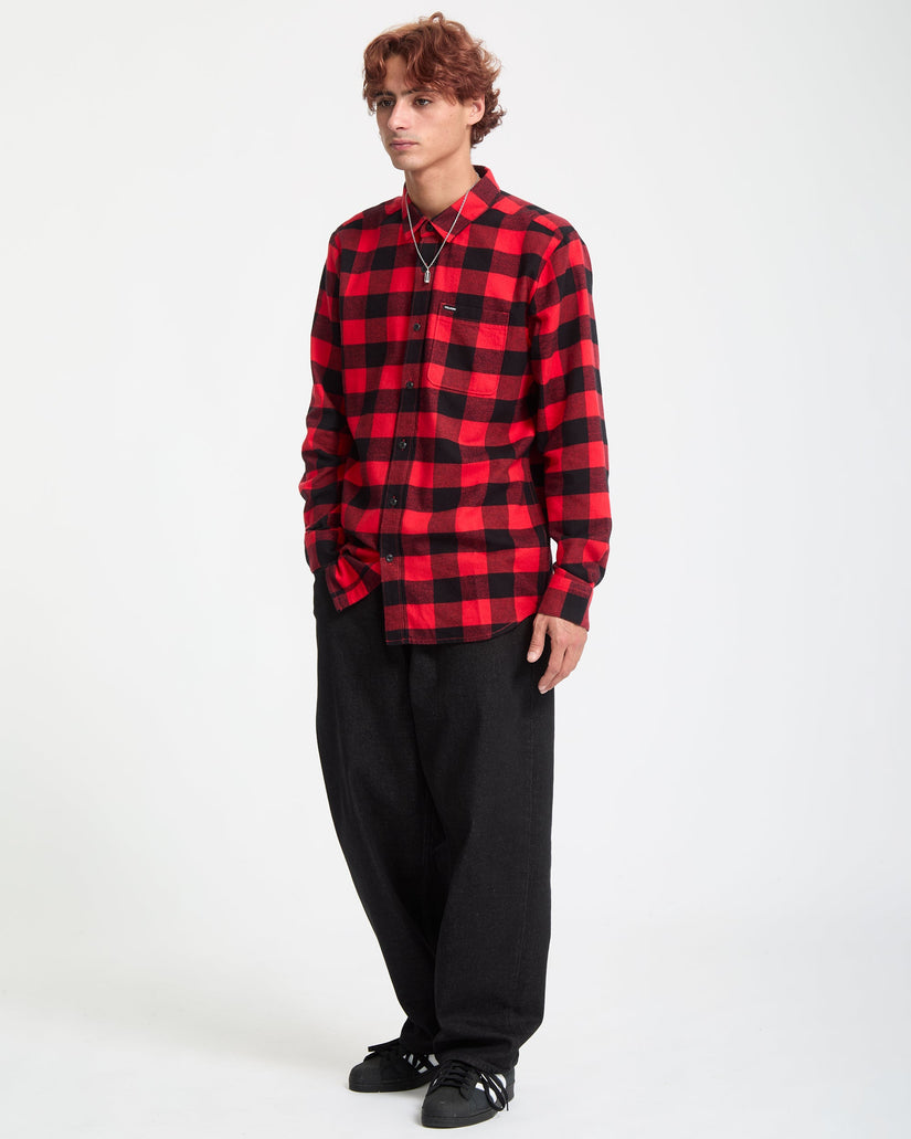 Caden Plaid Shirt - Lifeguard Red