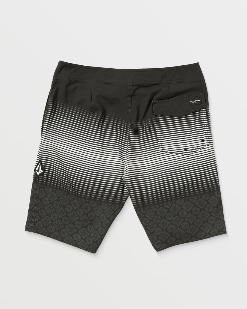 Lido Stripe Mod 20" Boardshort - BLACK