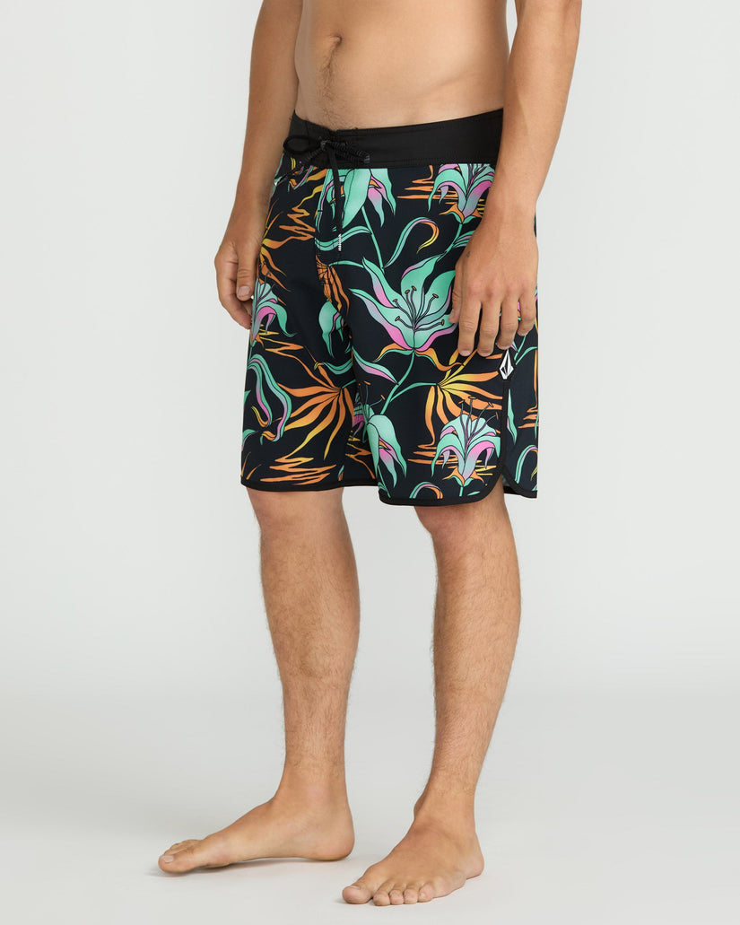 Infuse Scallop Mod 19" Boardshort - Black Green