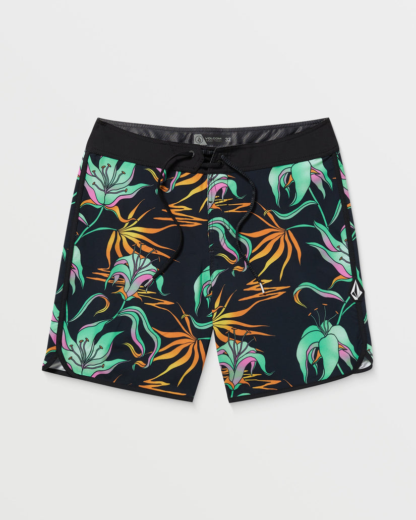 Infuse Scallop Mod 19" Boardshort - Black Green