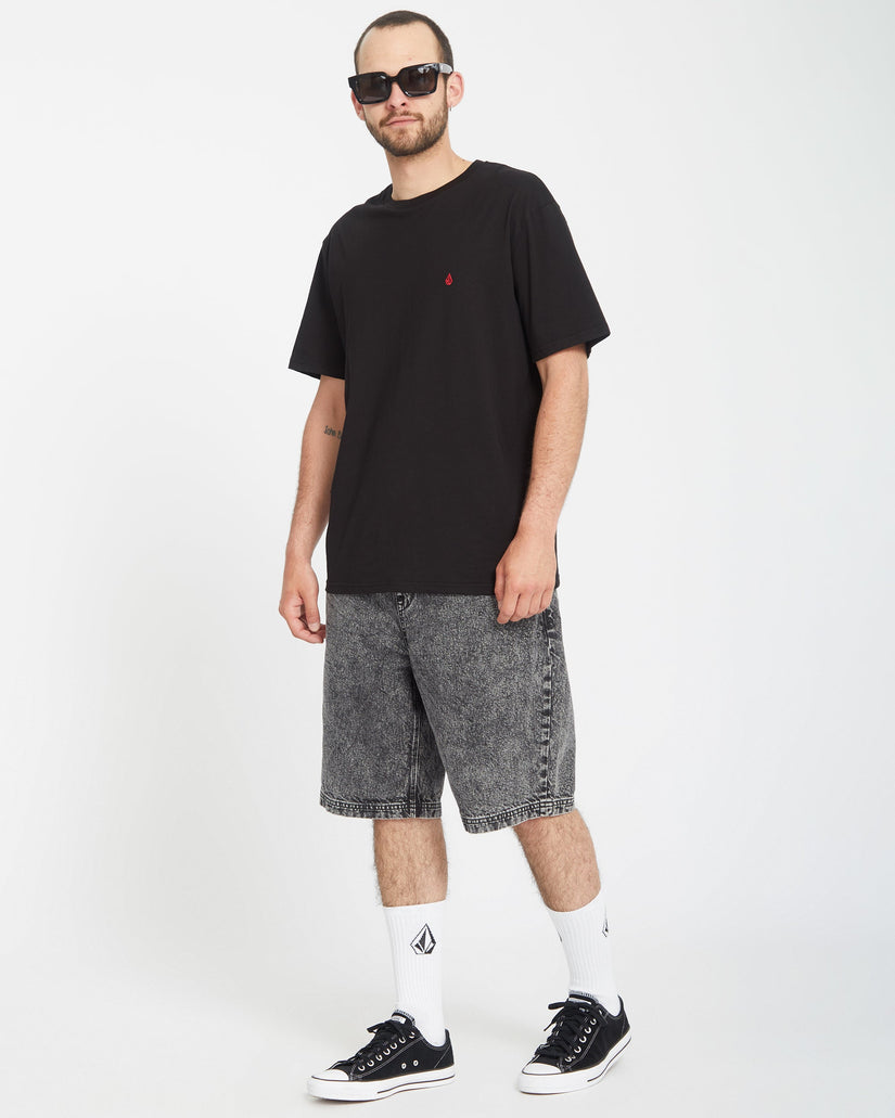 Freazy Loose Elasticated Waist 22" Short - LIGHT ACID BLACK