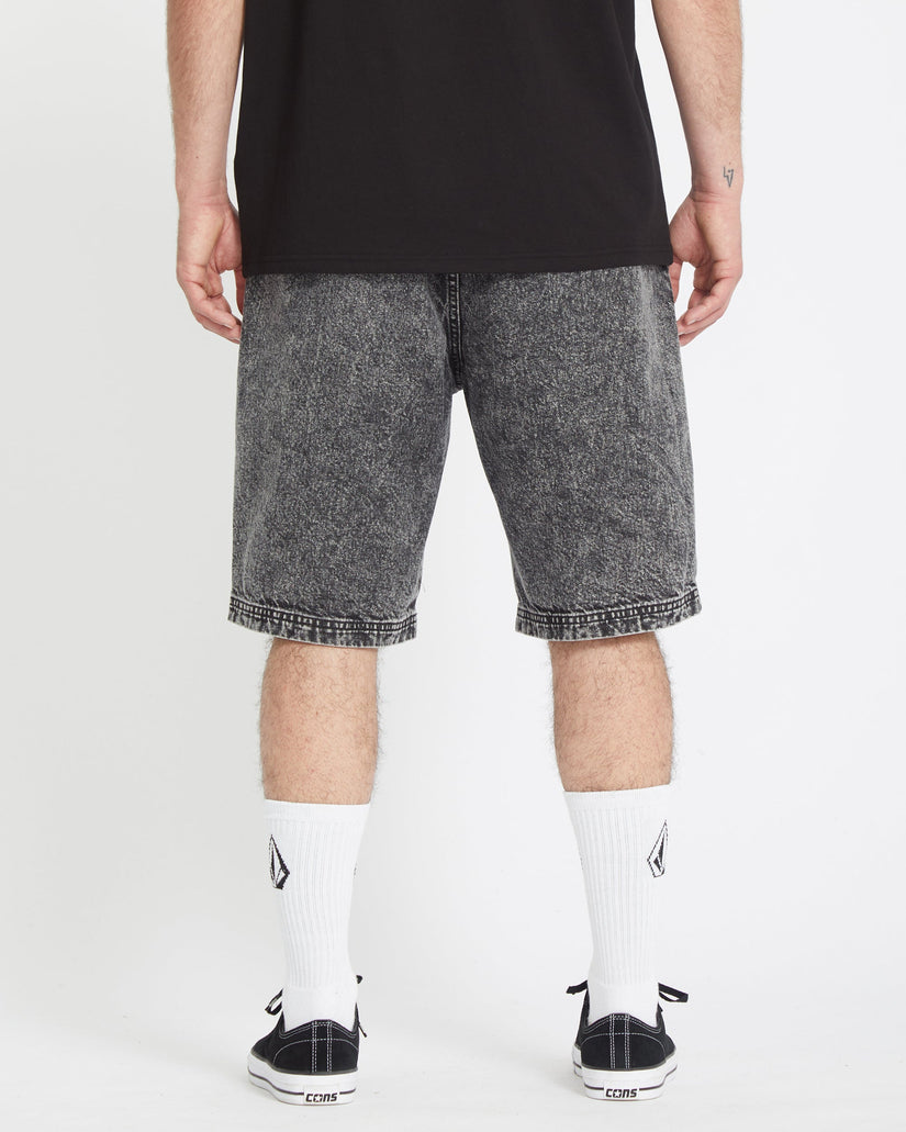 Freazy Loose Elasticated Waist 22" Short - LIGHT ACID BLACK