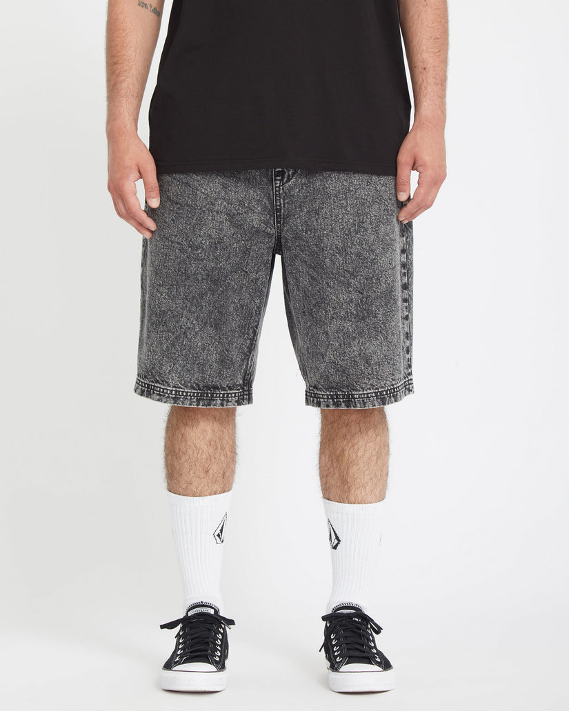 Freazy Loose Elasticated Waist 22" Short - LIGHT ACID BLACK