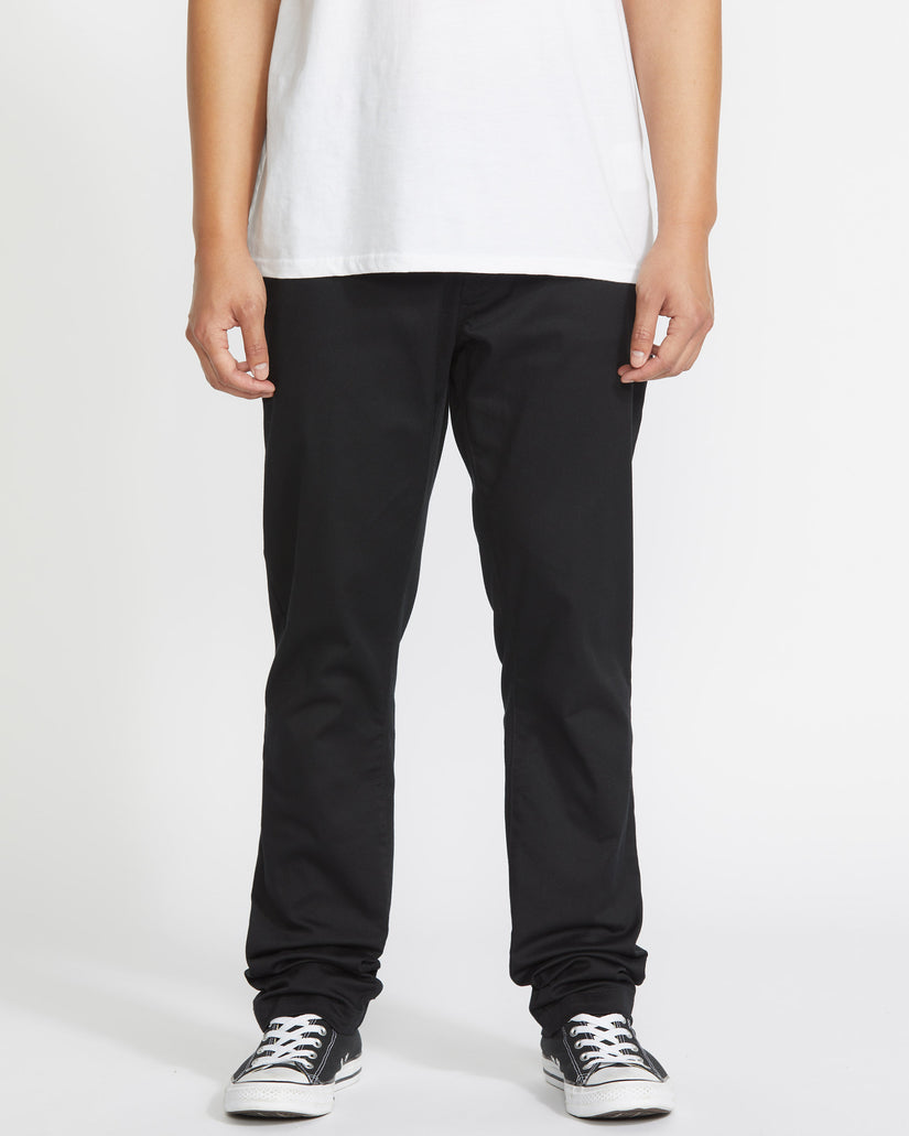 Frickin Slim Stretch Chino Trousers - BLACK