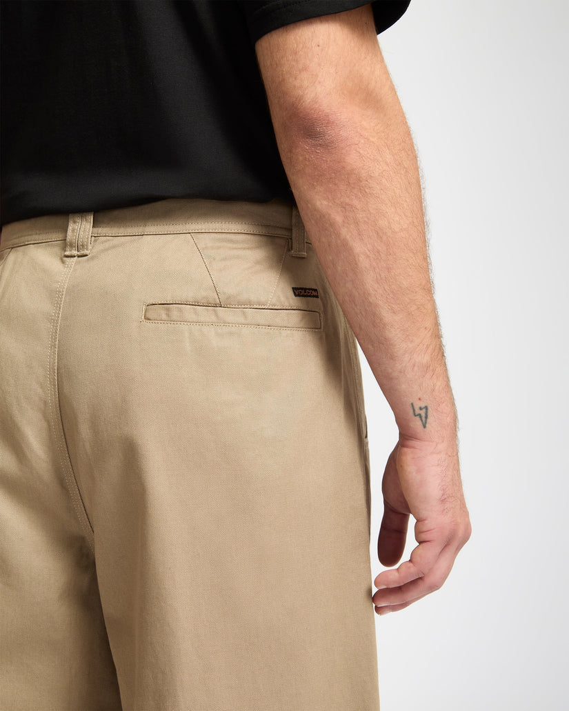 Baggos Pleat Trousers - Khaki