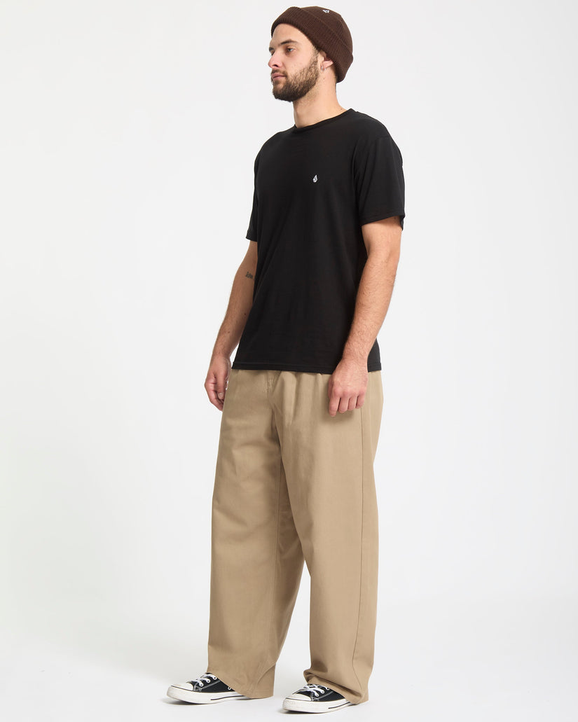 Baggos Pleat Trousers - Khaki