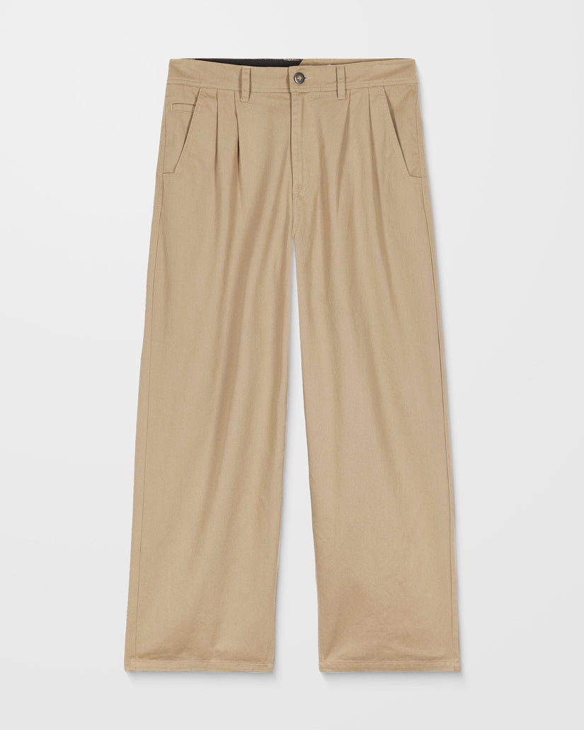 Baggos Pleat Trousers - Khaki