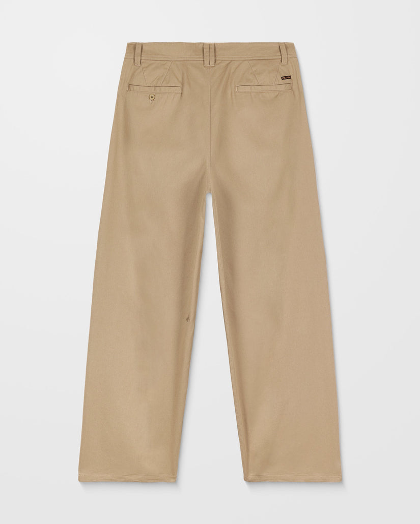 Baggos Pleat Trousers - Khaki