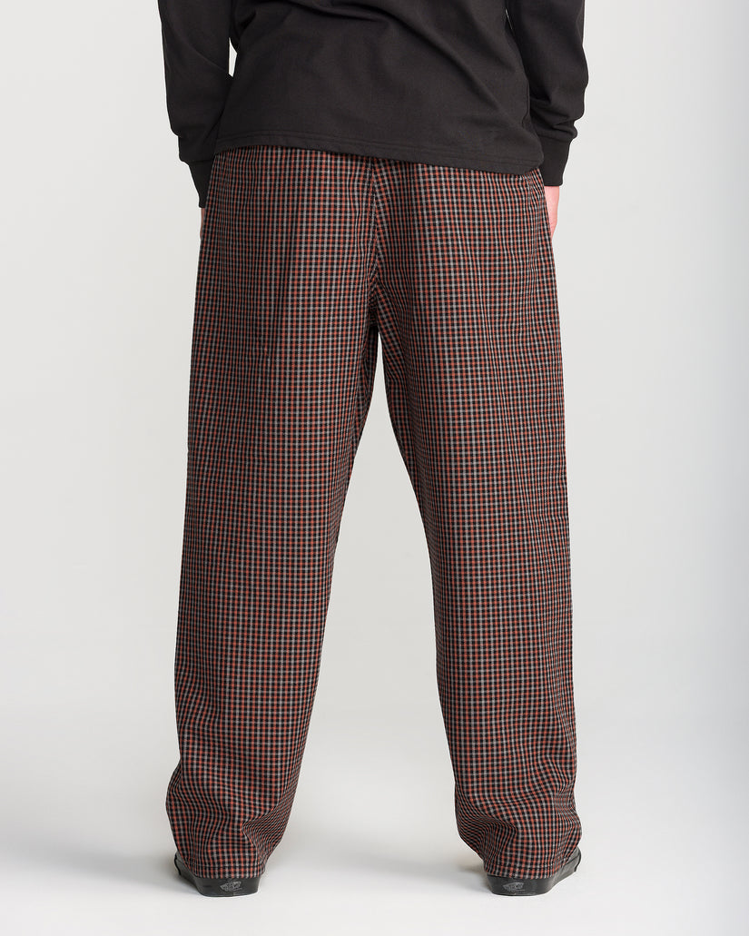 Billow Plaid Trousers - Patina Brown