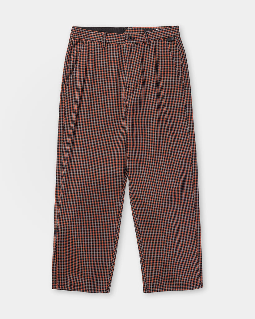 Billow Plaid Trousers - Patina Brown