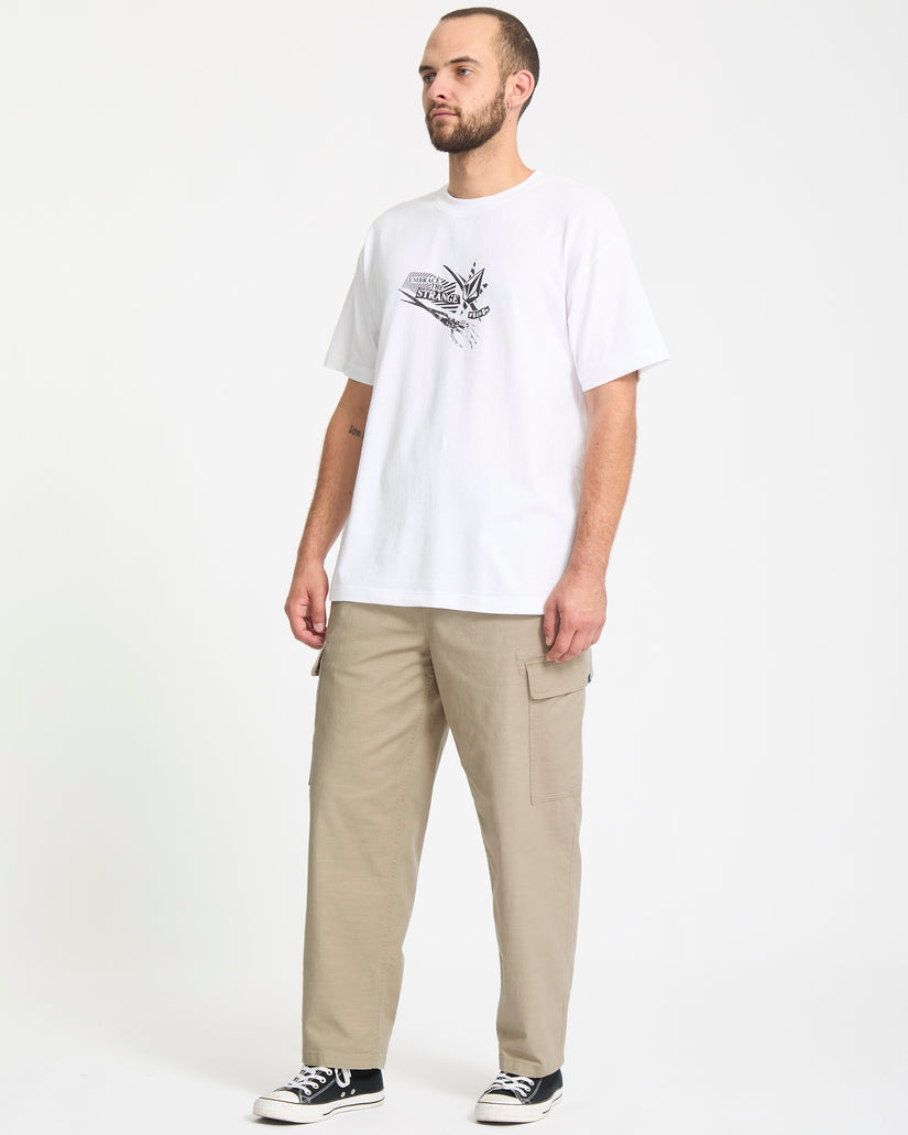 Billow Tapered Elasticated Waist Cargo Trousers - Khaki