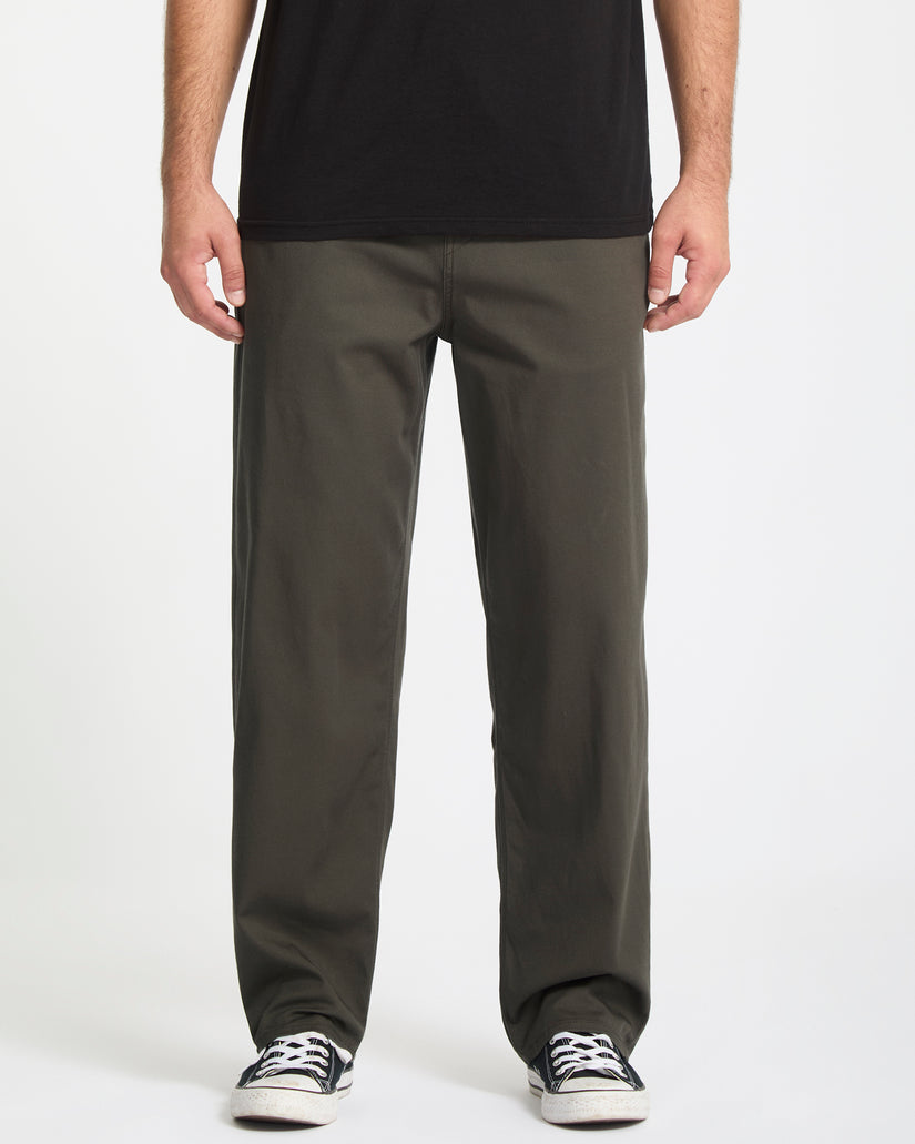 Freazy Loose Elasticated Waist Trousers - Rinsed Black
