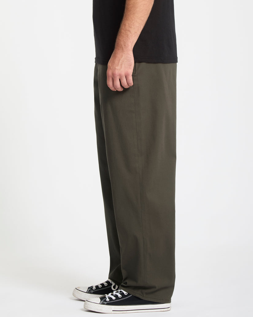 Freazy Loose Elasticated Waist Trousers - Rinsed Black