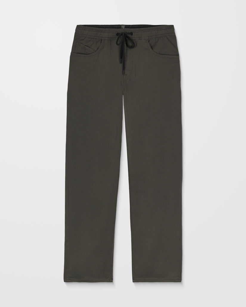 Freazy Loose Elasticated Waist Trousers - Rinsed Black