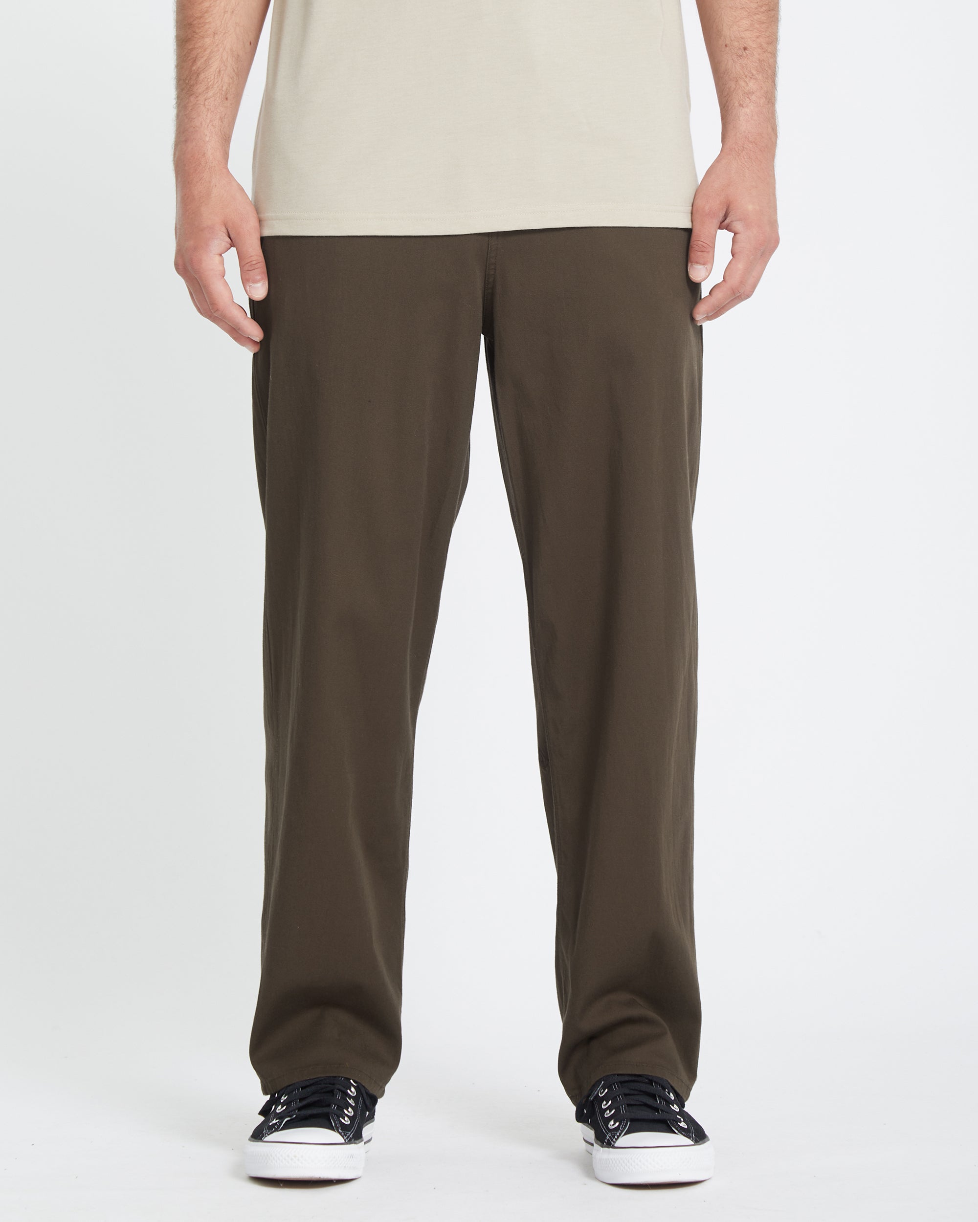 Frickin Modern Stretch Chino Trousers - DARK BROWN - Men - Volcom