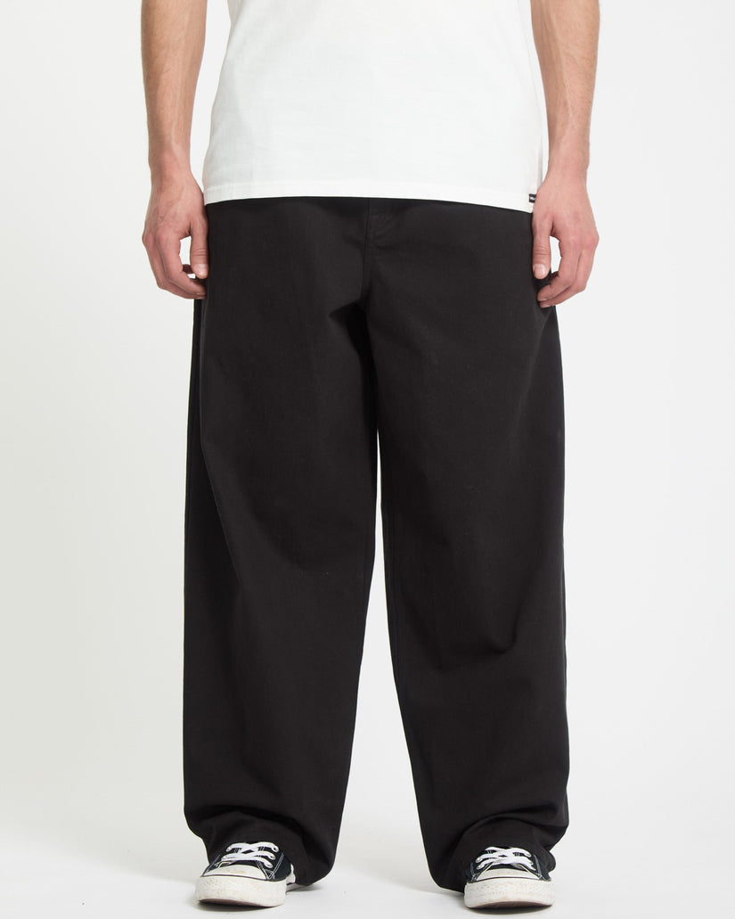 Chillow Pleat Elasticated Waist Trousers - Antique Black