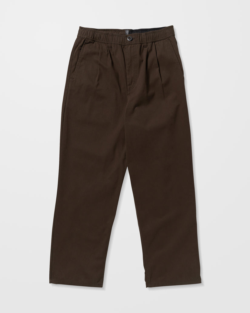 Chillow Pleat Elasticated Waist Trousers - Cacao
