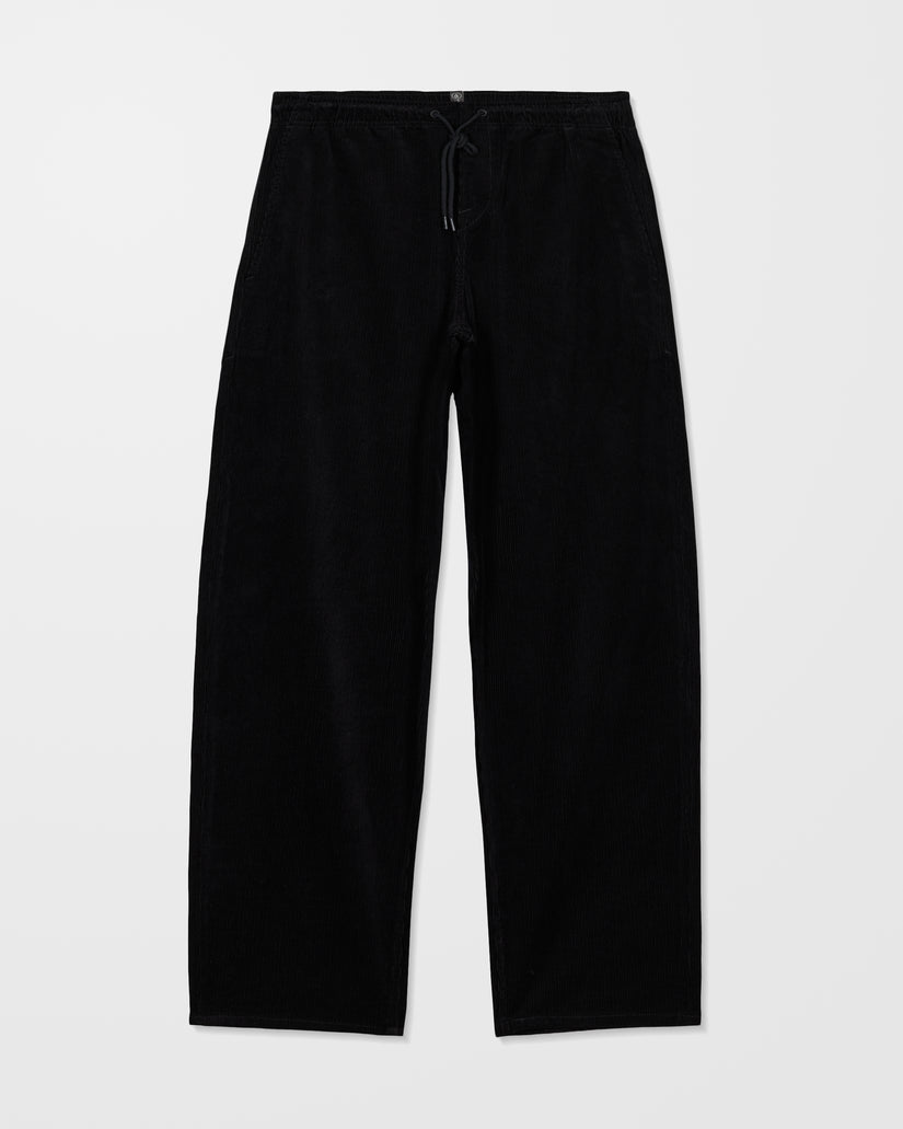 Freazy Loose Corduroy Trousers - Black