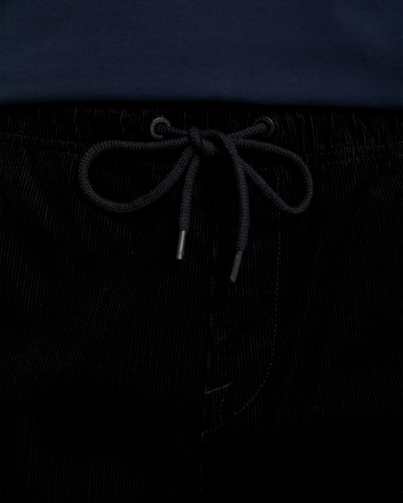 Freazy Loose Corduroy Trousers - Black