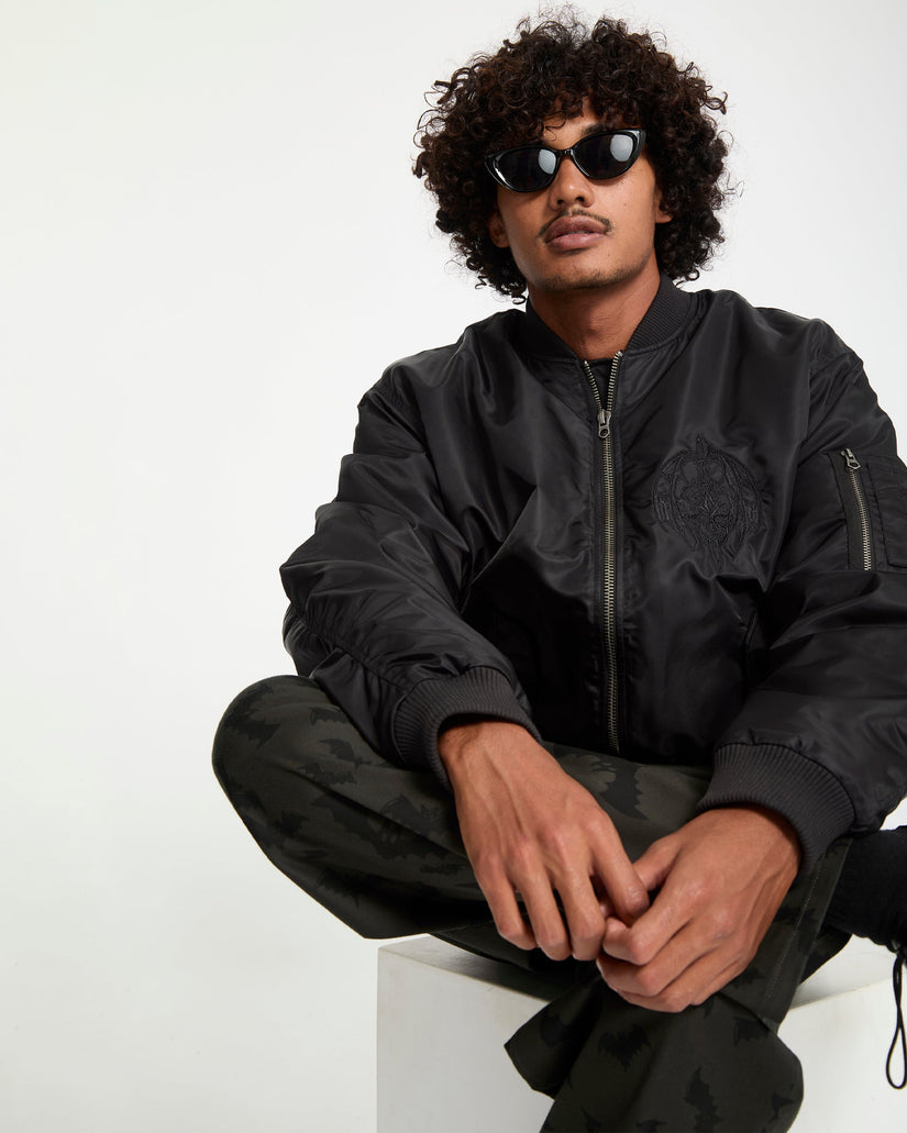 Skullarstone Bomber Jacket - Black