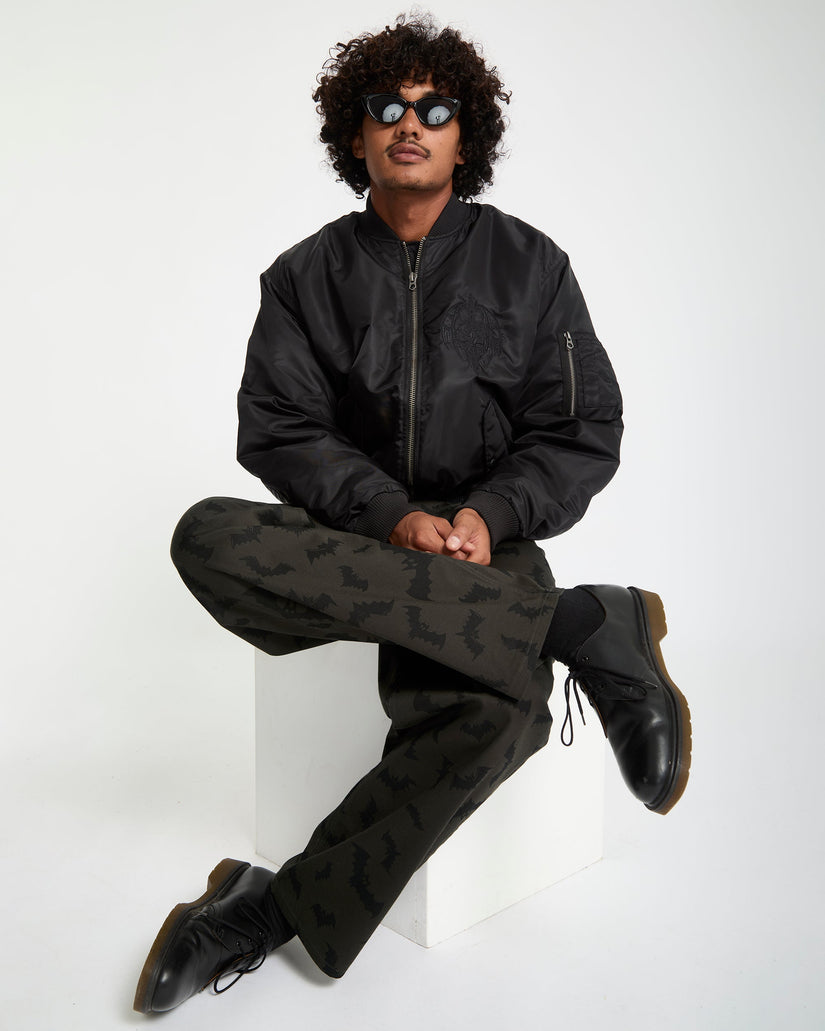 Skullarstone Bomber Jacket - Black