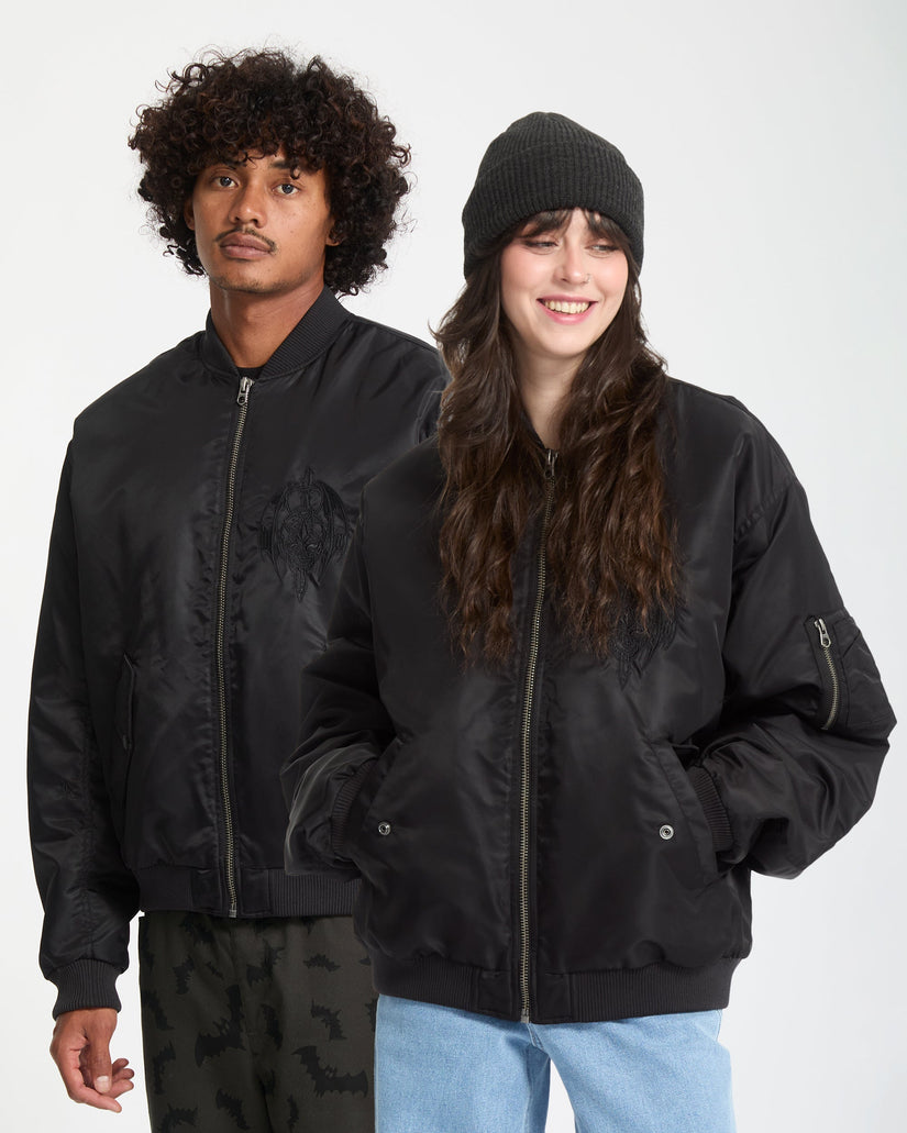 Skullarstone Bomber Jacket - Black