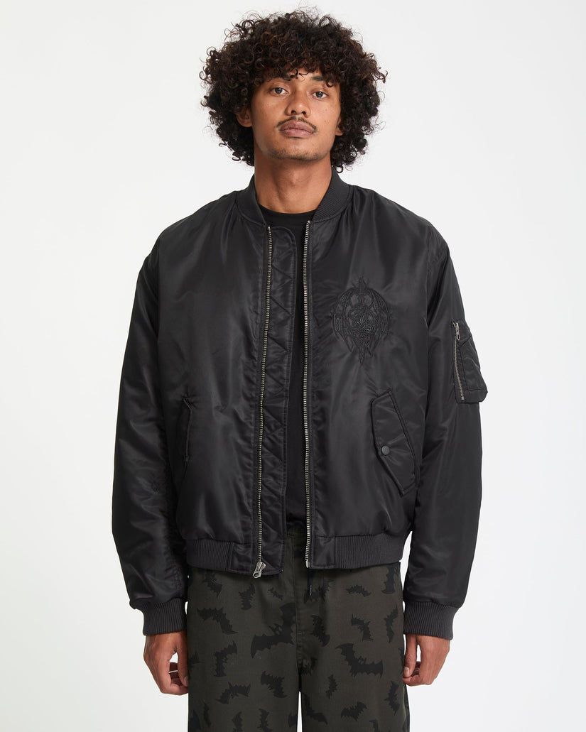 Skullarstone Bomber Jacket - Black