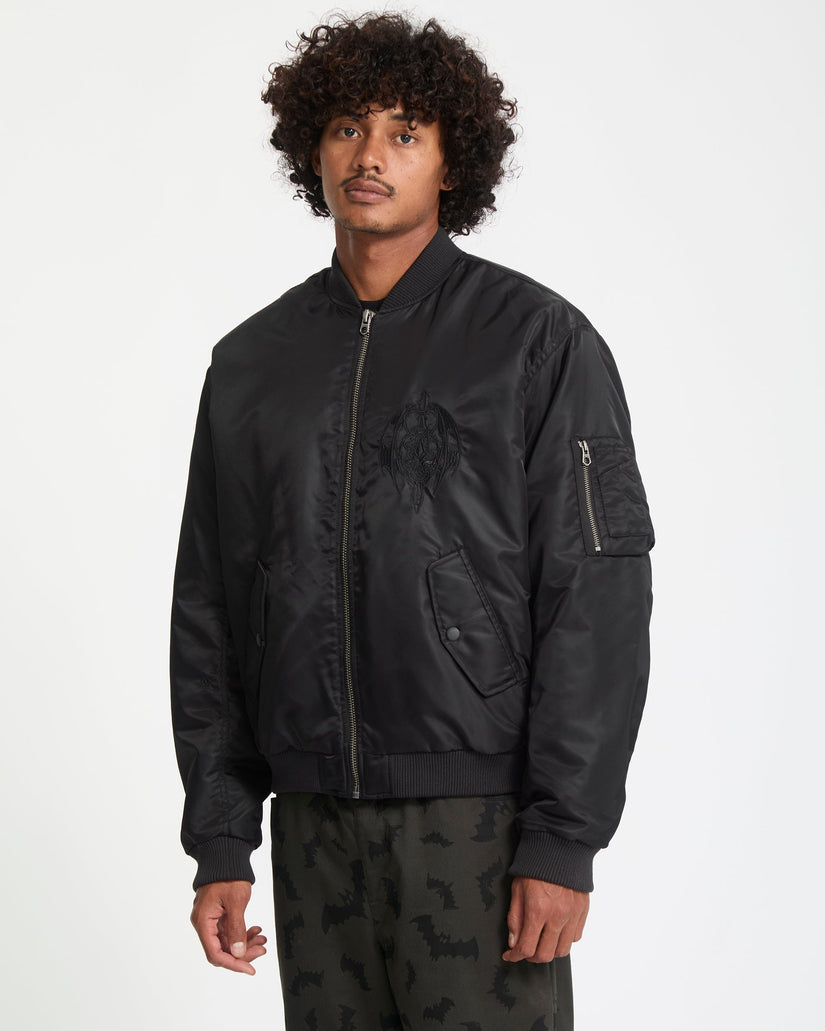 Skullarstone Bomber Jacket - Black