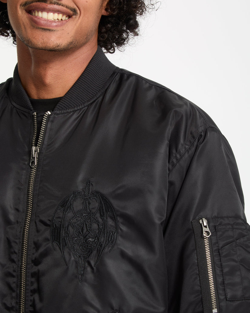 Skullarstone Bomber Jacket - Black