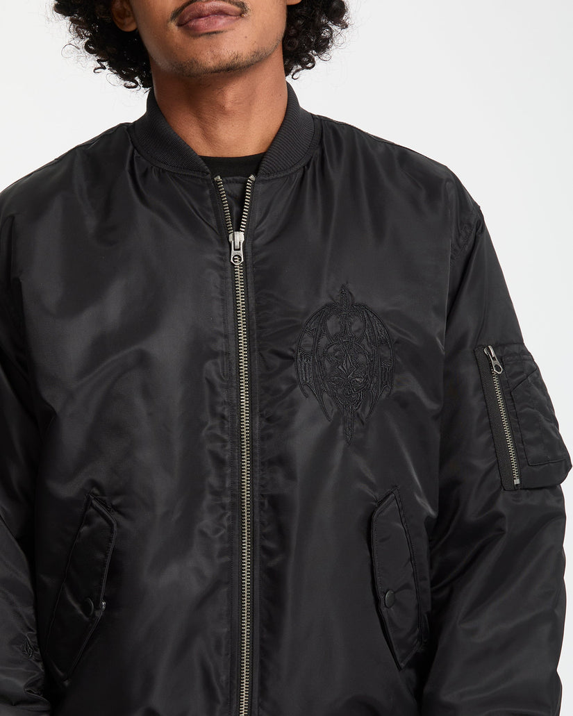 Skullarstone Bomber Jacket - Black