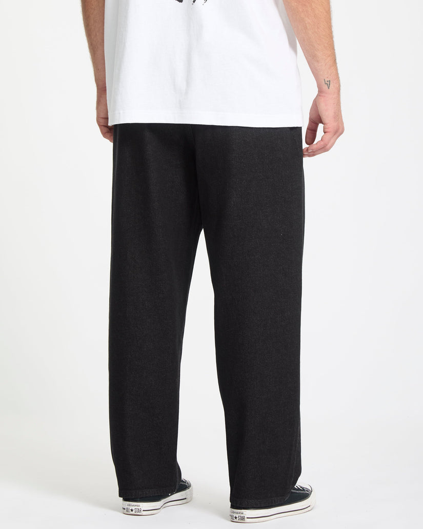 Freazy Loose Elasticated Waist Jeans - Black Wash