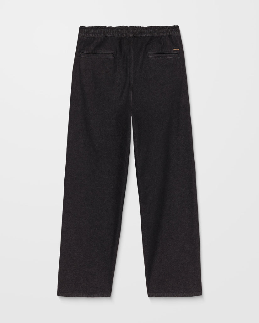 Freazy Loose Elasticated Waist Jeans - Black Wash