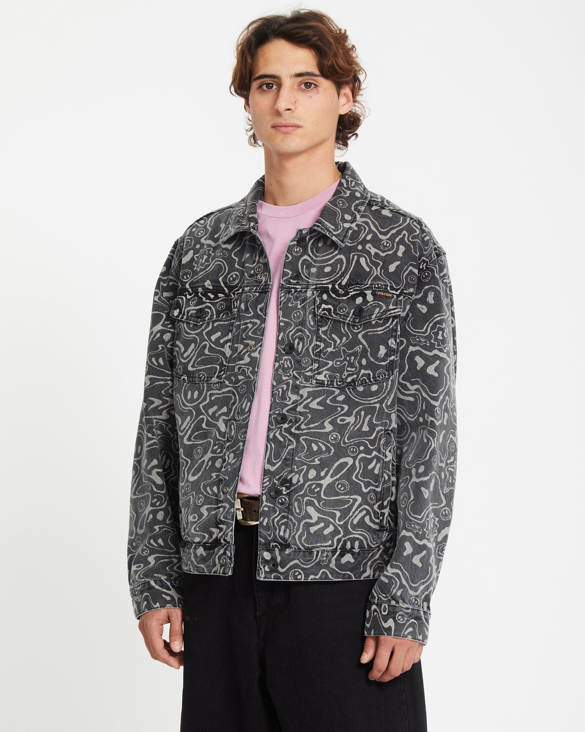 Filip Rygalski Denim Jacket - BLACK PRINT - Volcom UK – Volcom
