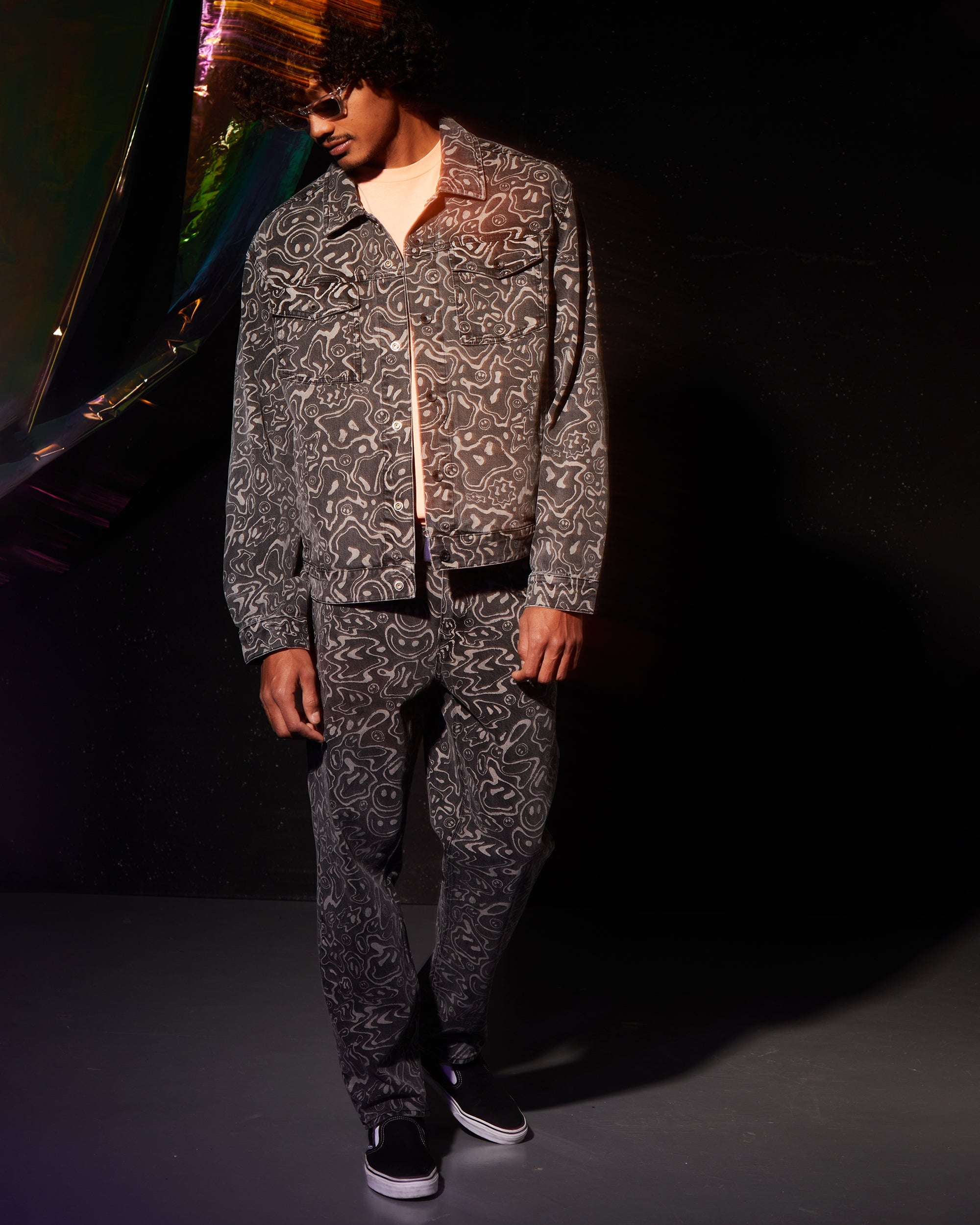 Filip Rygalski Denim Jacket - BLACK PRINT - Volcom UK – Volcom