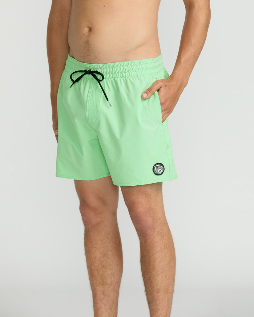 Lido Solid Trunk 16" Boardshort - Jade Cream