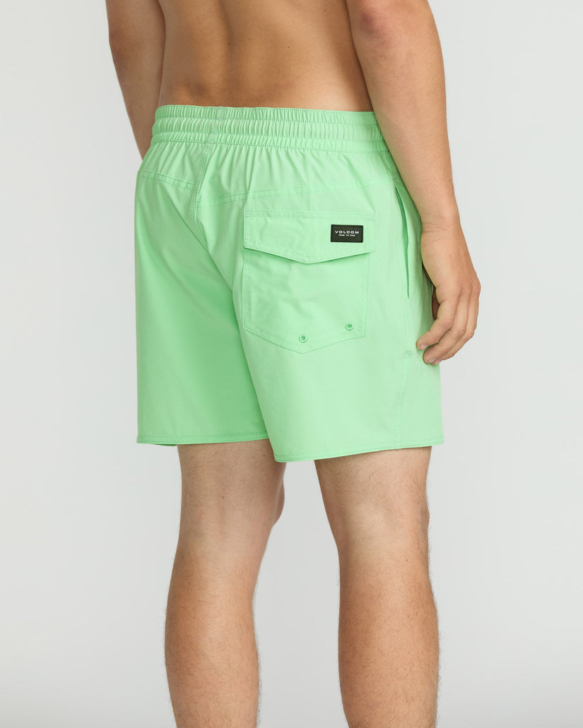 Lido Solid Trunk 16" Boardshort - Jade Cream